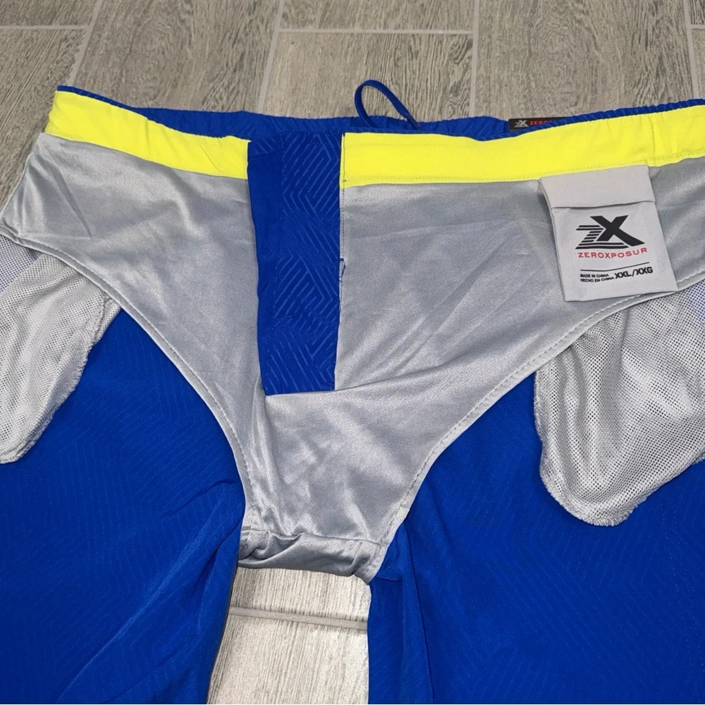ZeroXposur Surf Otis Swim Trunks XXL Blue Draw‎ String Zip Pocket Board Shorts